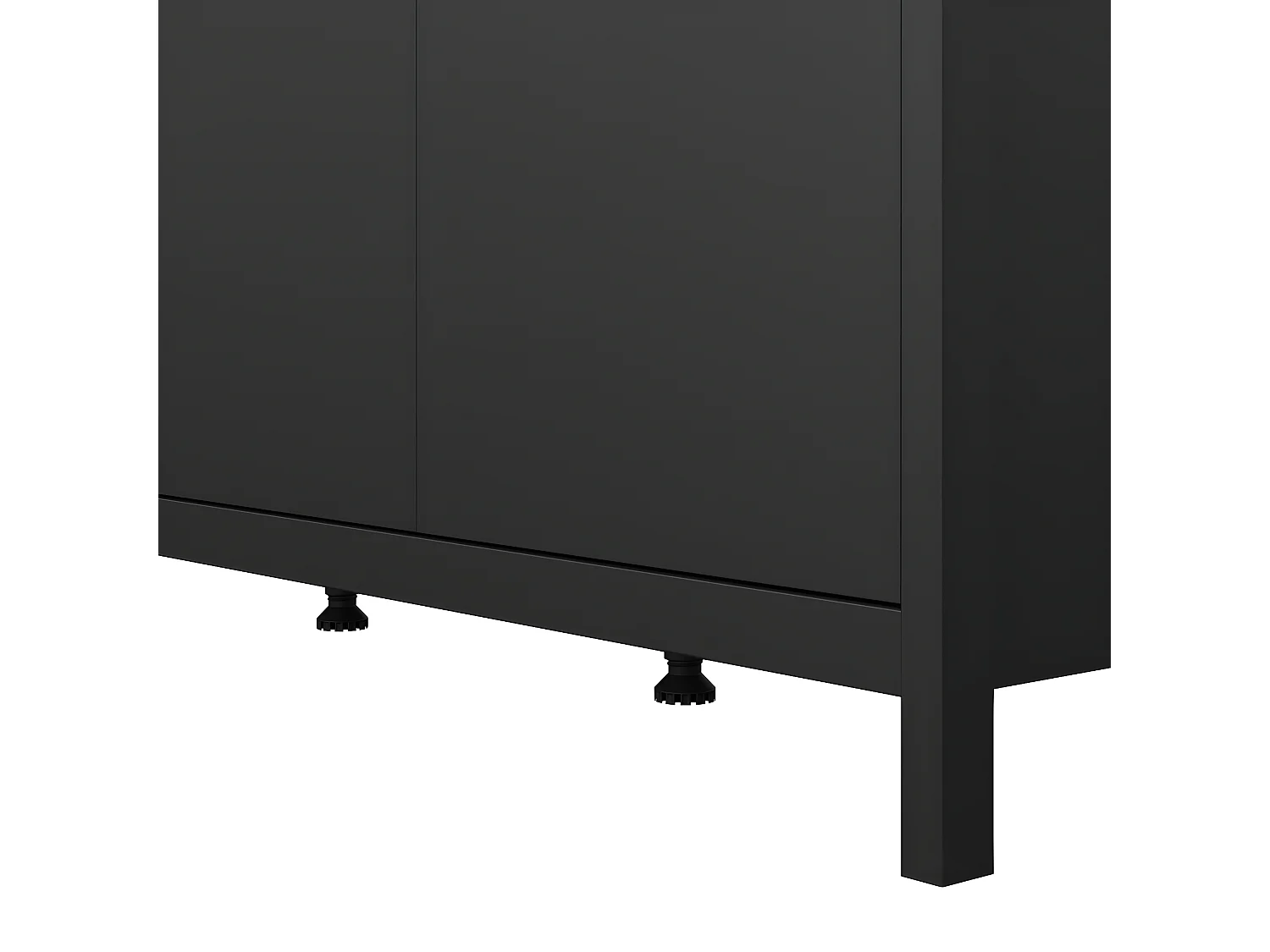 Madrid Kleiderschrank 3 Türen schwarz matt.