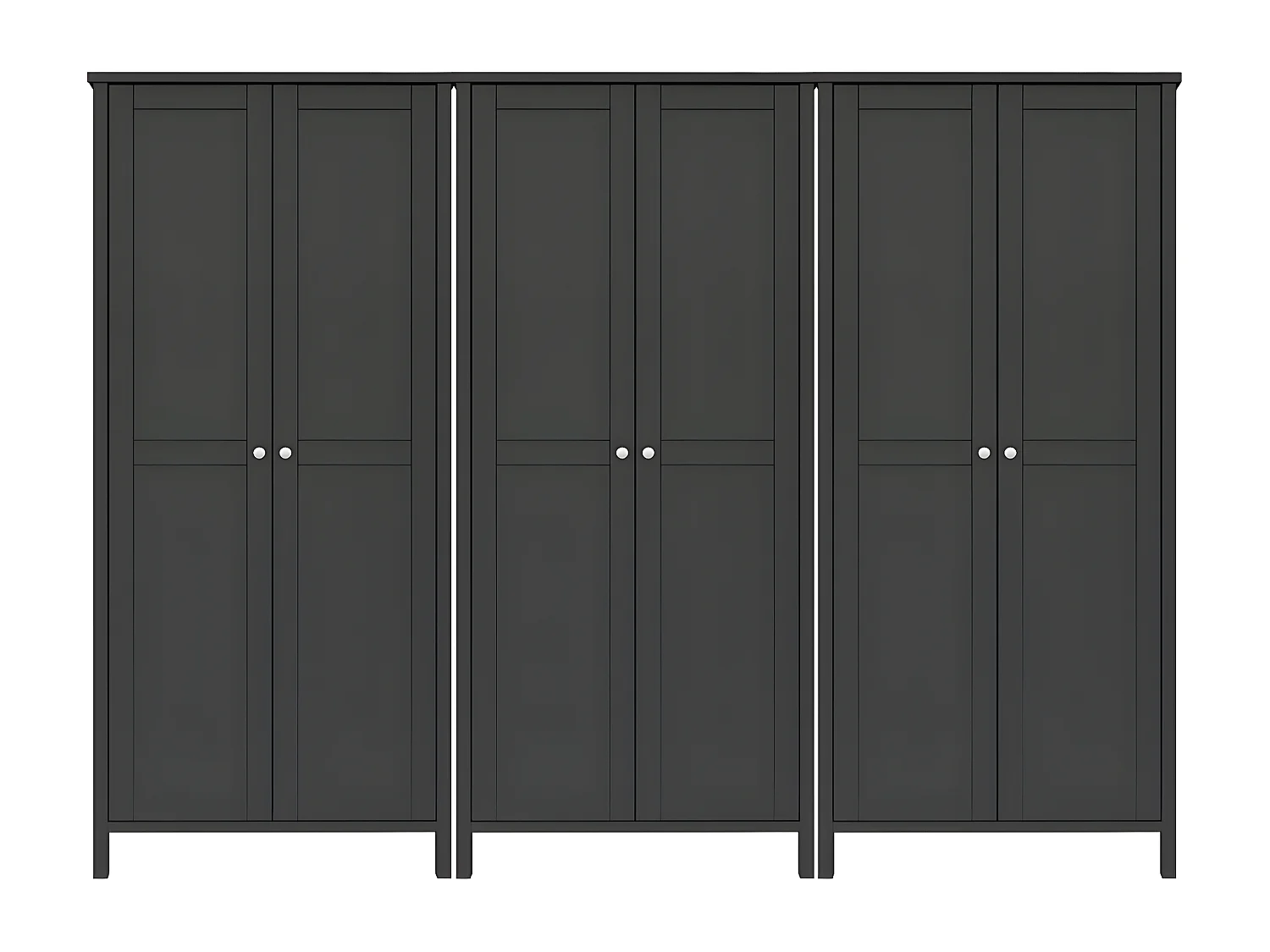 Tromsø Kleiderschrank 6 Türen kaffeefarben.