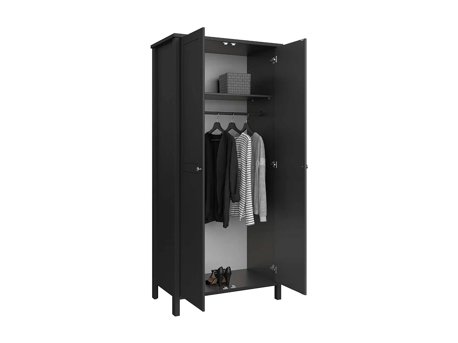 Tromsø Kleiderschrank 6 Türen kaffeefarben.