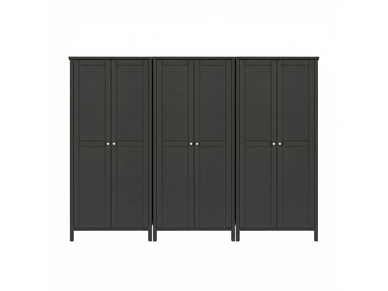 Tromsø armoire de rangement 6 portes couleur café.