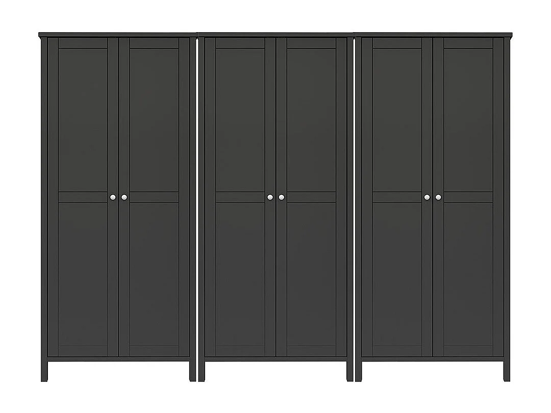 Tromsø armoire de rangement 6 portes couleur café.