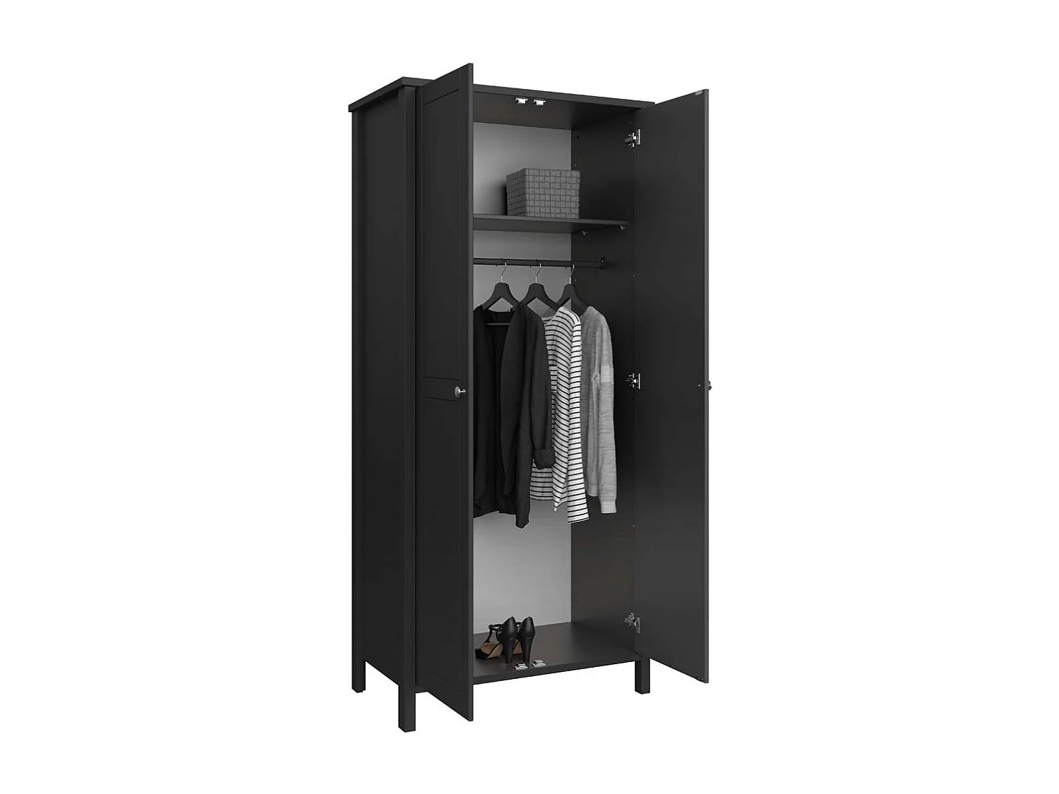 Tromsø armoire de rangement 2 portes couleur café.