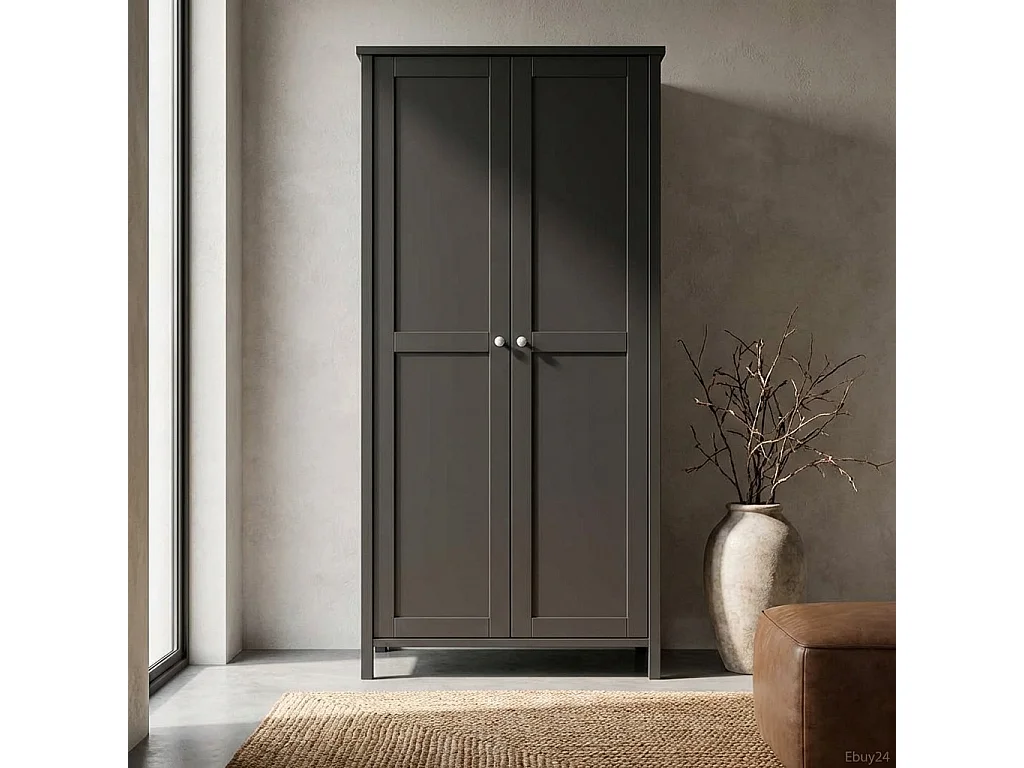 Tromsø armoire de rangement 2 portes couleur café.