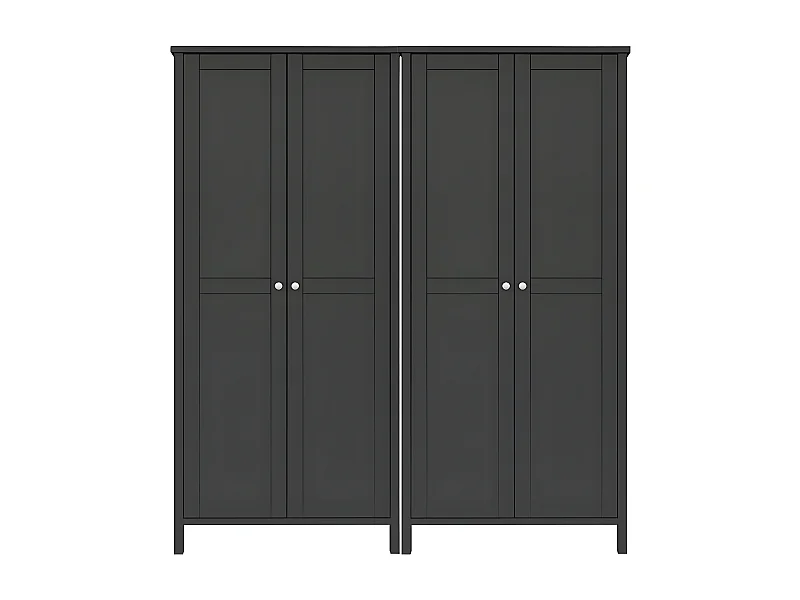 Tromsø armoire de rangement 4 portes couleur café.