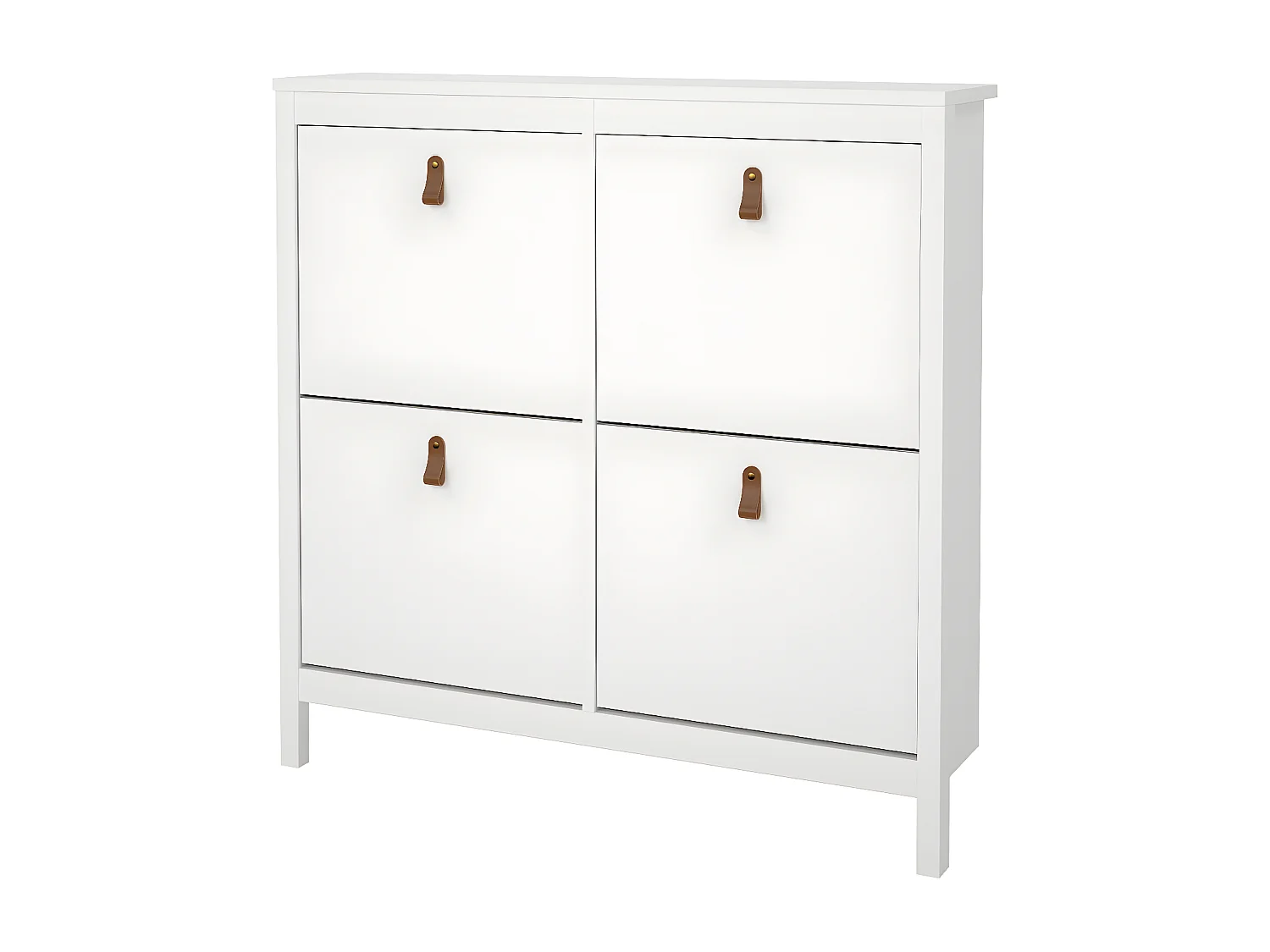 Madrid Schuhschrank 4 Klaptüren weiß.