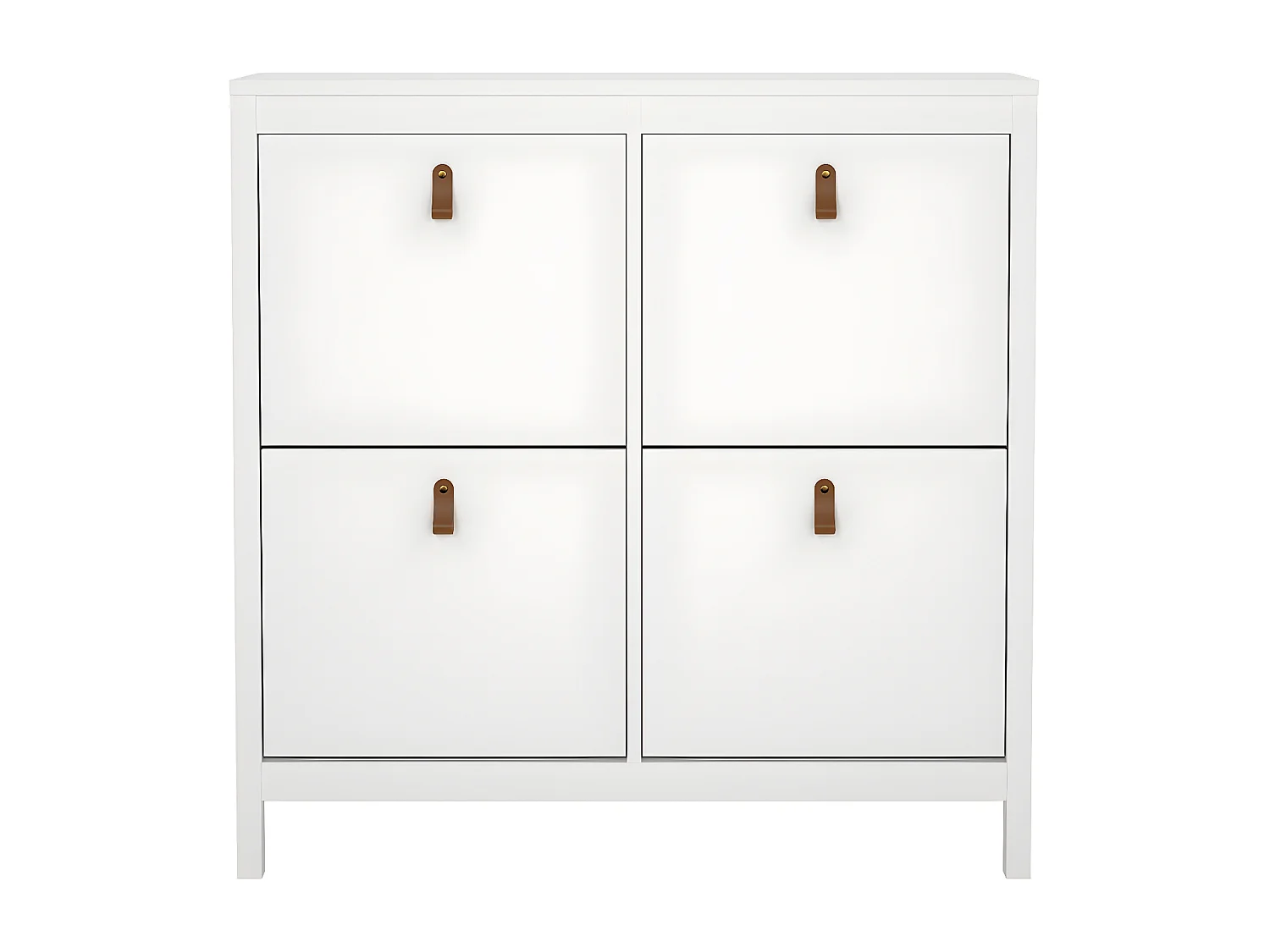 Madrid Schuhschrank 4 Klaptüren weiß.