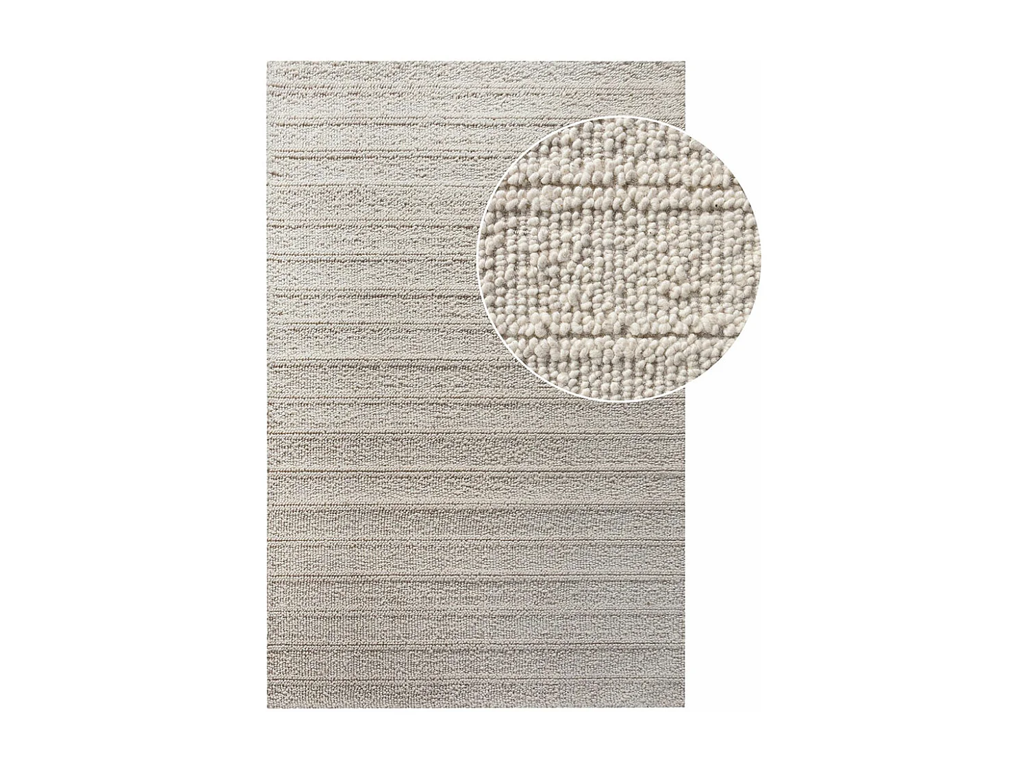 Dehli vloerkleed handgeweven 200x300cm offwhite.