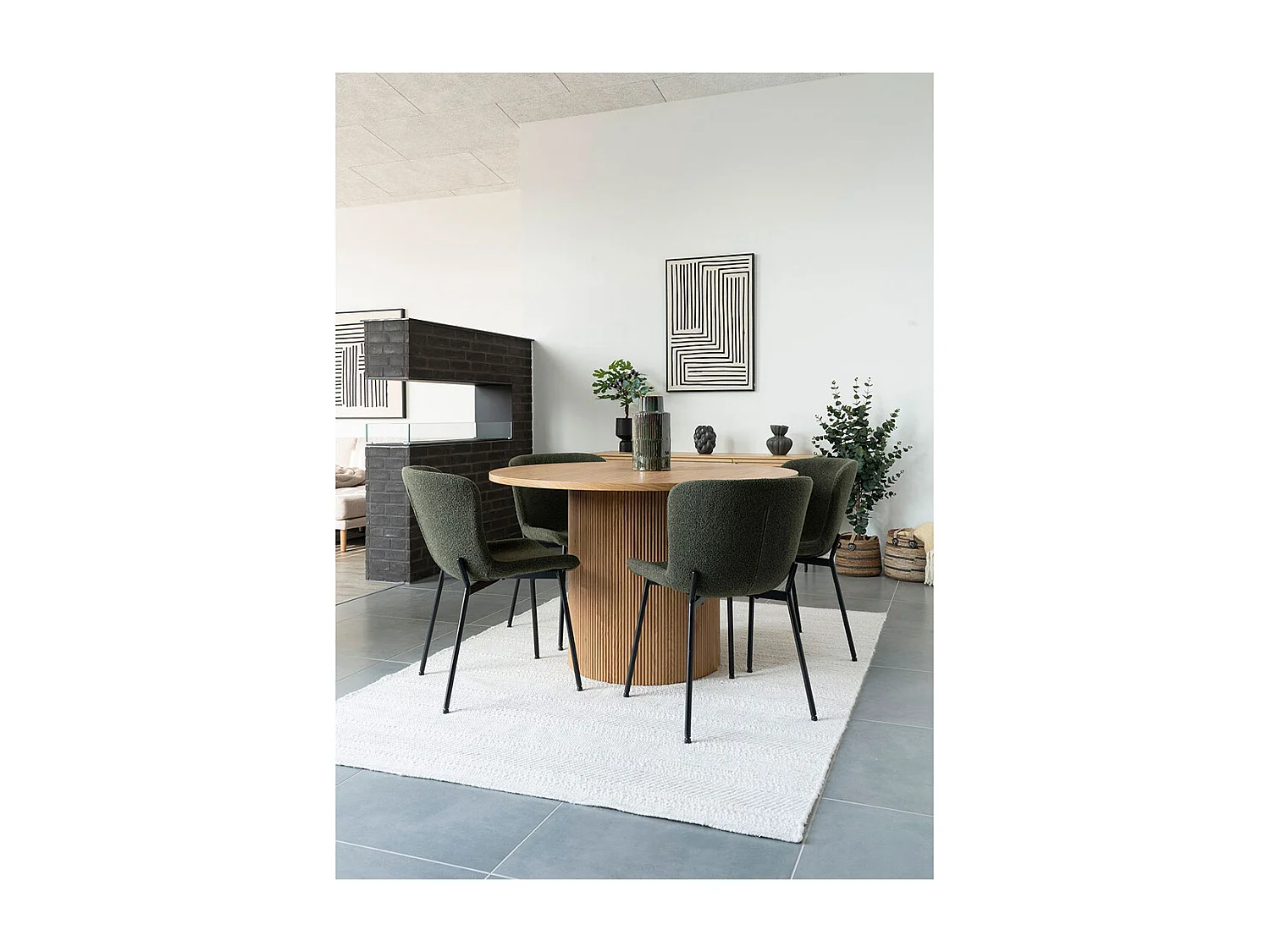 Adoni vloerkleed handgeweven 160x230cm offwhite, lichtgrijs.