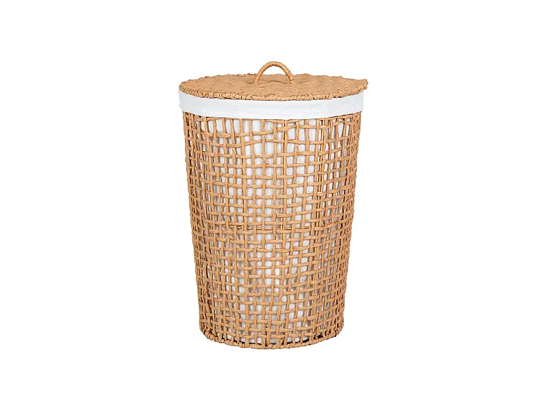 Pomal Wäschekorb hellbraun,weiß.