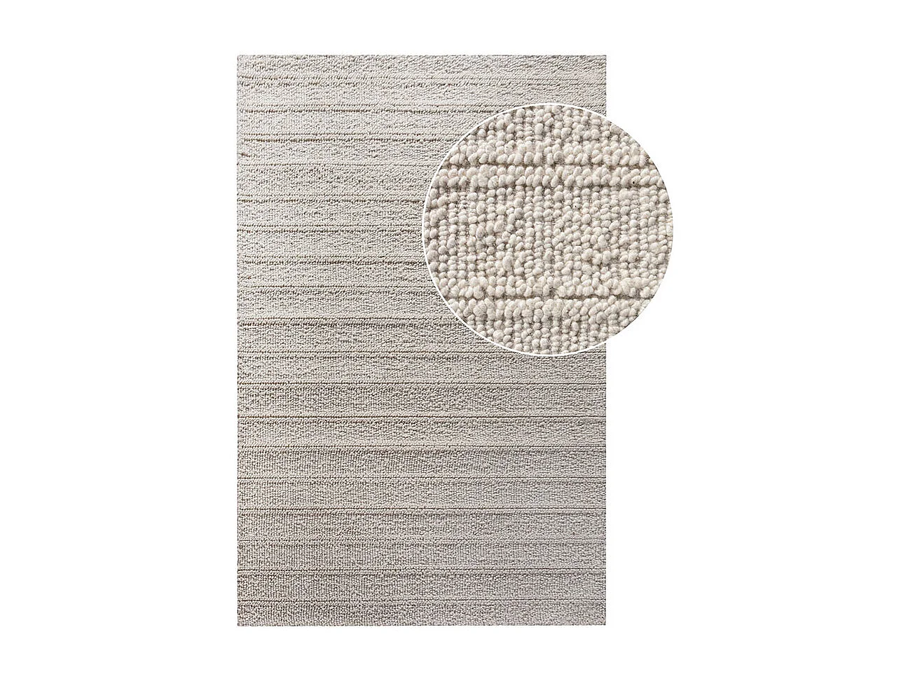 Dehli vloerkleed handgeweven 160x230cm offwhite.