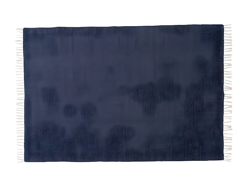 Panipat Teppich 240x170 cm Baumwolle blau.