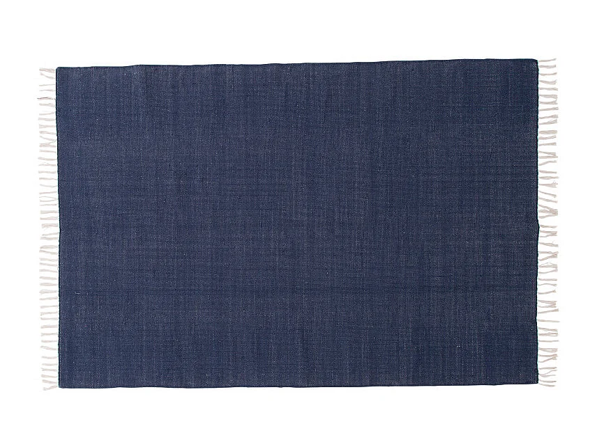 Panipat Teppich 240x170 cm Baumwolle blau.