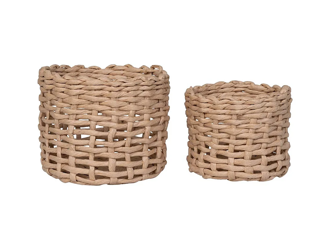 Penela panier lot de 2 pièces marron clair.