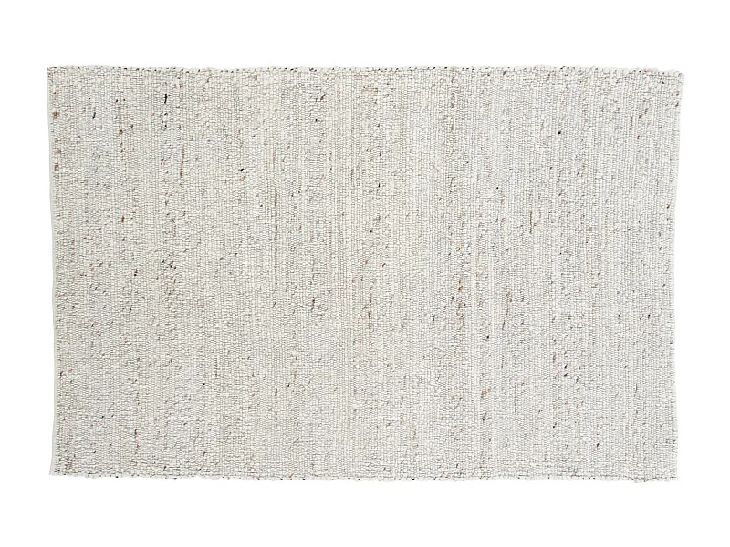Loump Teppich 230x160 cm Wolle beige, weiß.