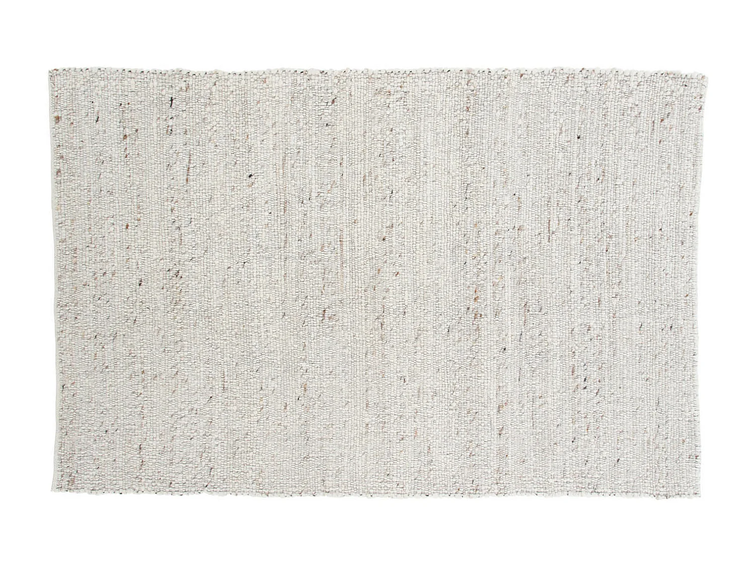 Loump Teppich 230x160 cm Wolle beige, weiß.