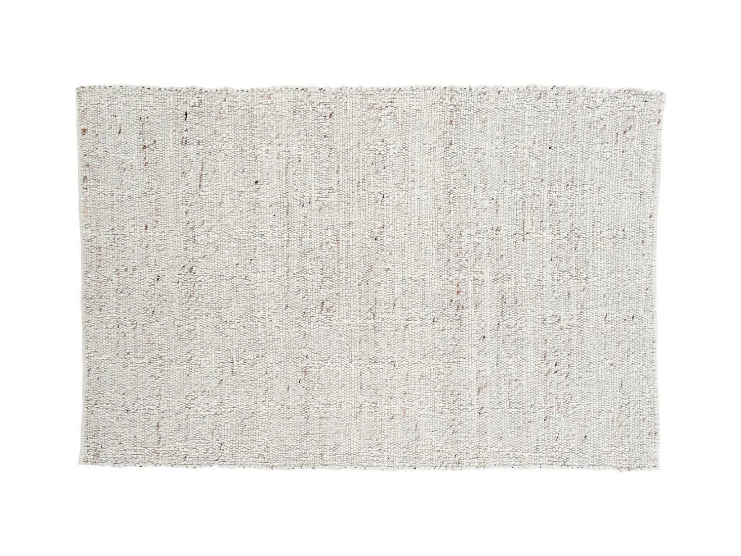 Tapis Déco en Laine "Loump" 160x230cm Blanc & Beige
