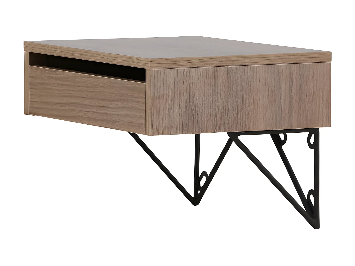 Holy Nachttisch wandhängend 30x41cm Nussbaum.