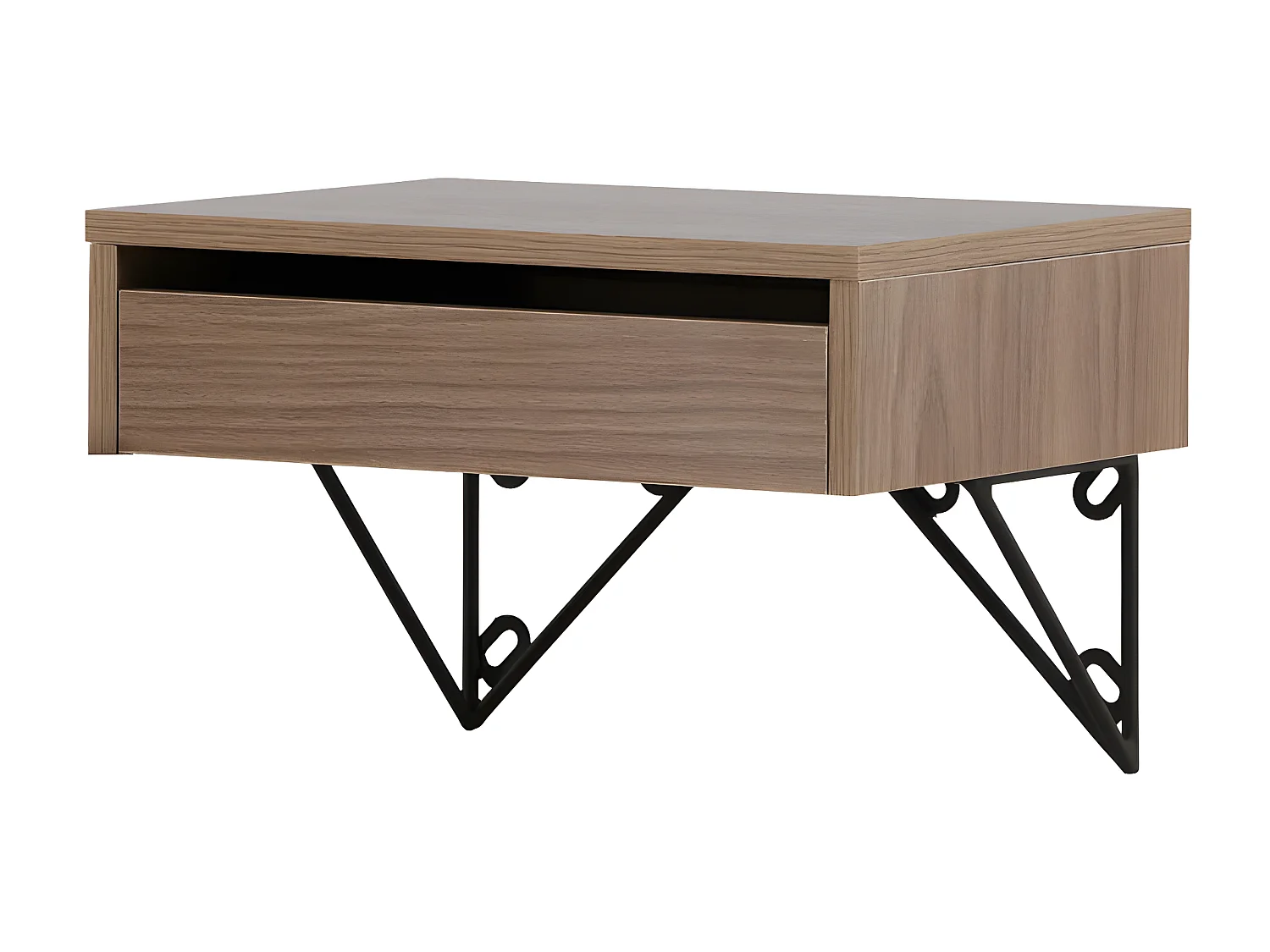 Holy Nachttisch wandhängend 30x41cm Nussbaum.