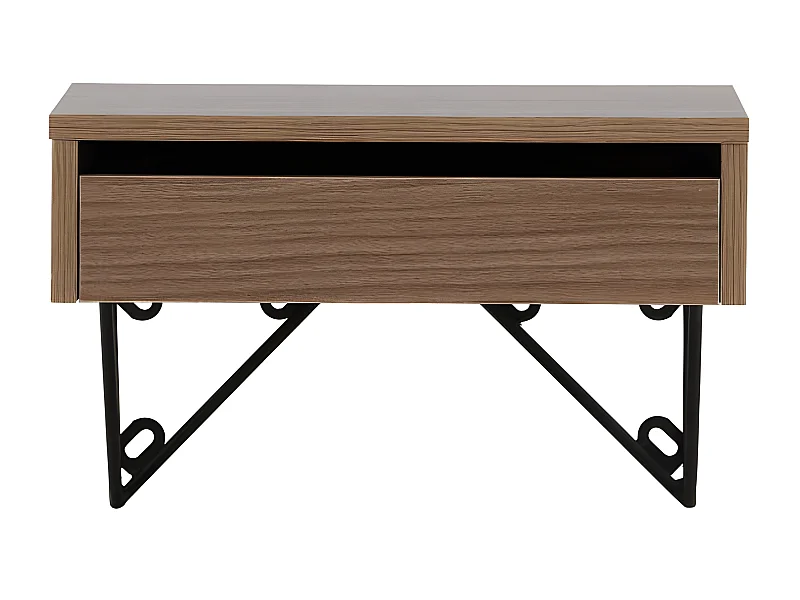 Holy Nachttisch wandhängend 30x41cm Nussbaum.