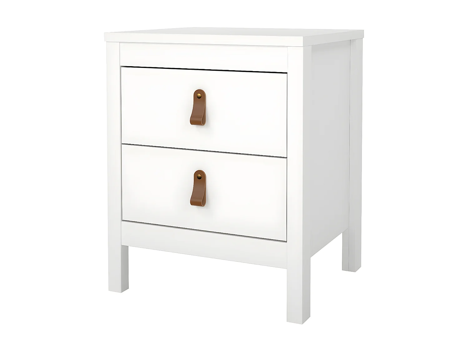 Madrid Nachttisch 2 Schubladen weiß.