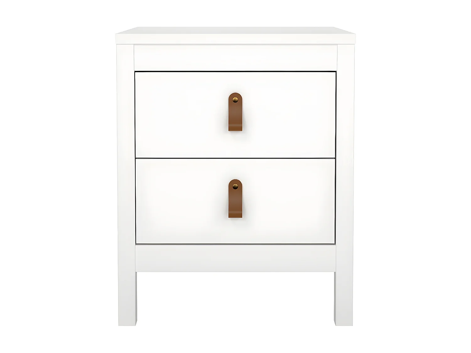 Madrid Nachttisch 2 Schubladen weiß.
