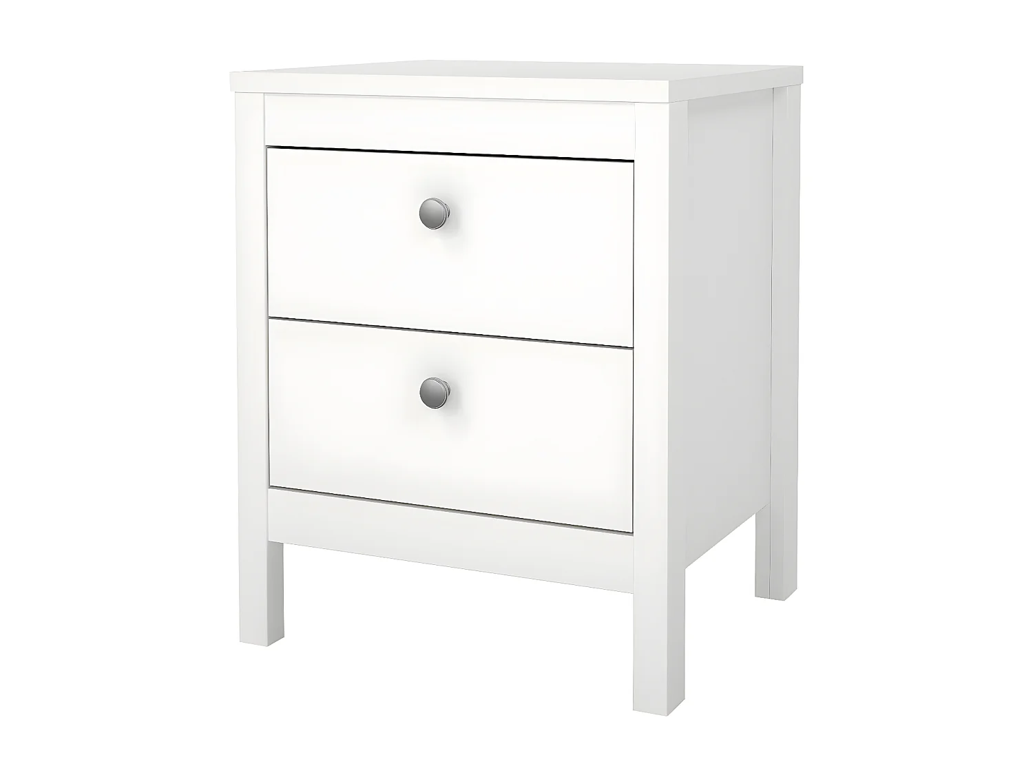 Madrid Nachttisch 2 Schubladen weiß.