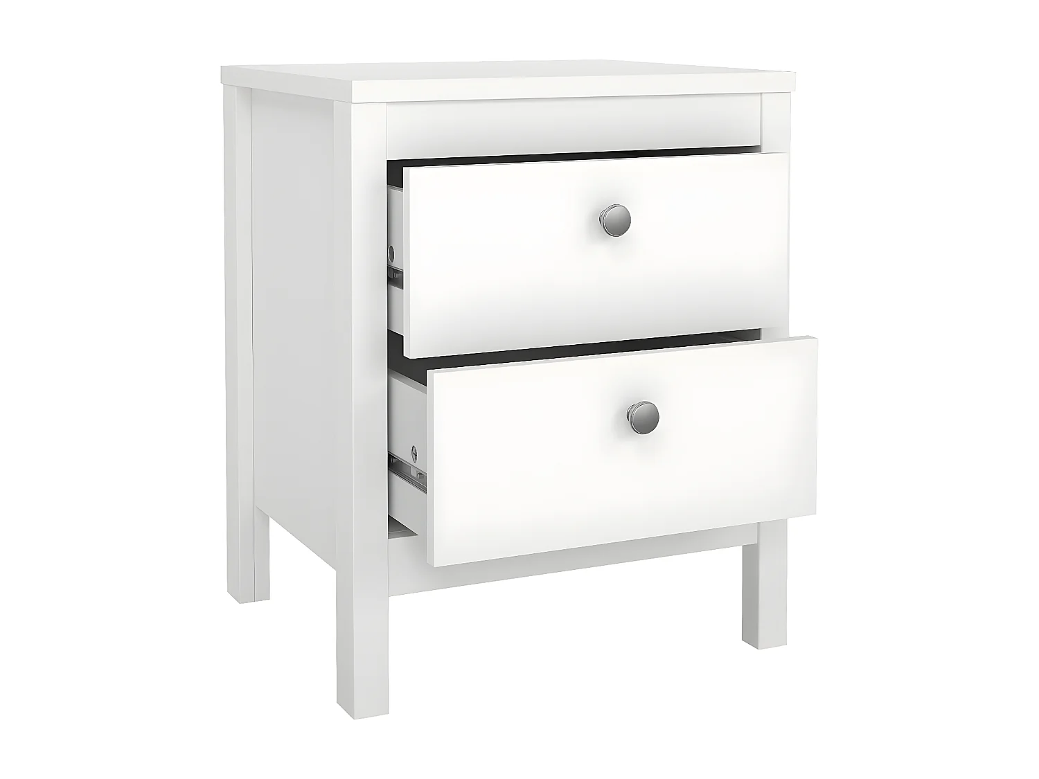 Madrid Nachttisch 2 Schubladen weiß.