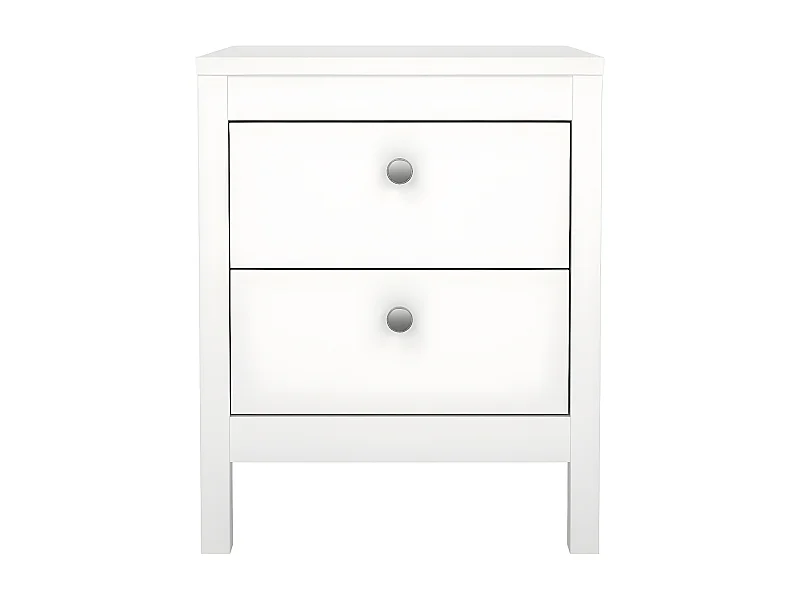 Madrid Nachttisch 2 Schubladen weiß.