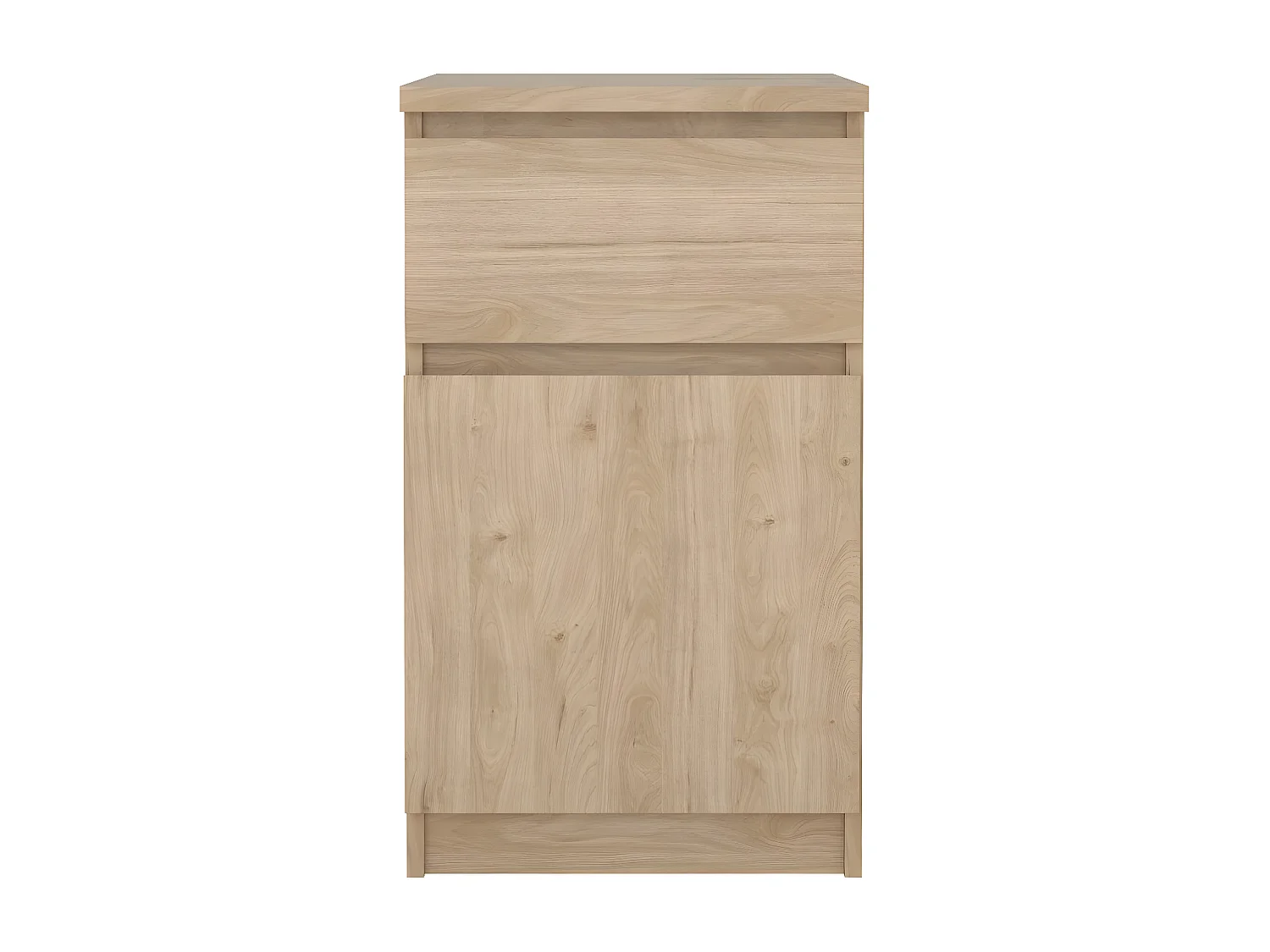 Naia table de nuit porte réversible 1 porte 1 tiroir noyer décor.