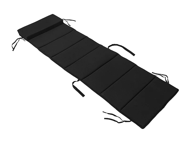 SoBuy OGS28-P02 Coussin Forme Ergonomique Surmatelas rembourré avec l'appui-tête pour Fauteuil à Bascule Jardin - Noir