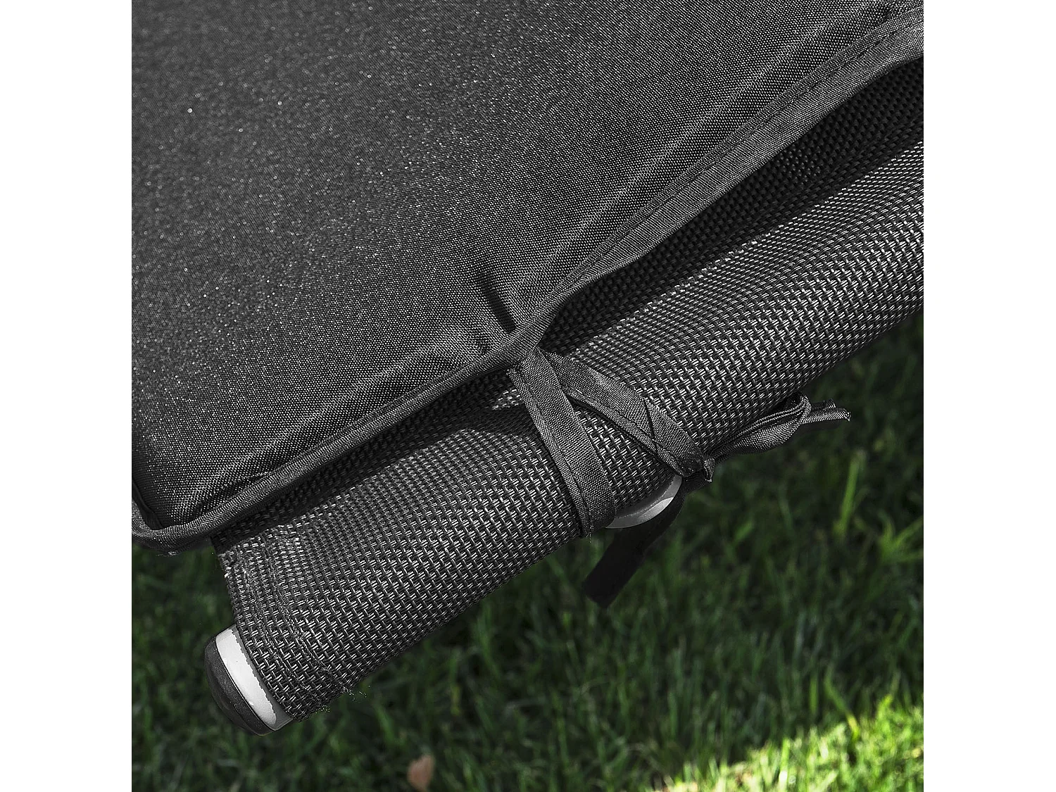 SoBuy OGS28-P02 Coussin Forme Ergonomique Surmatelas rembourré avec l'appui-tête pour Fauteuil à Bascule Jardin - Noir