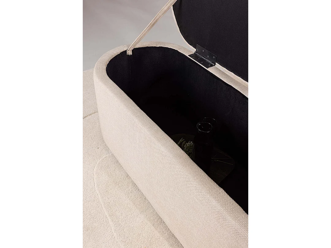 Potenza poef met opslag offwhite.