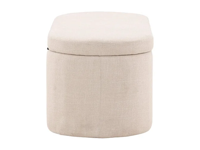 Pouf Avec Coffre "Potenza" 130cm Blanc Cassé