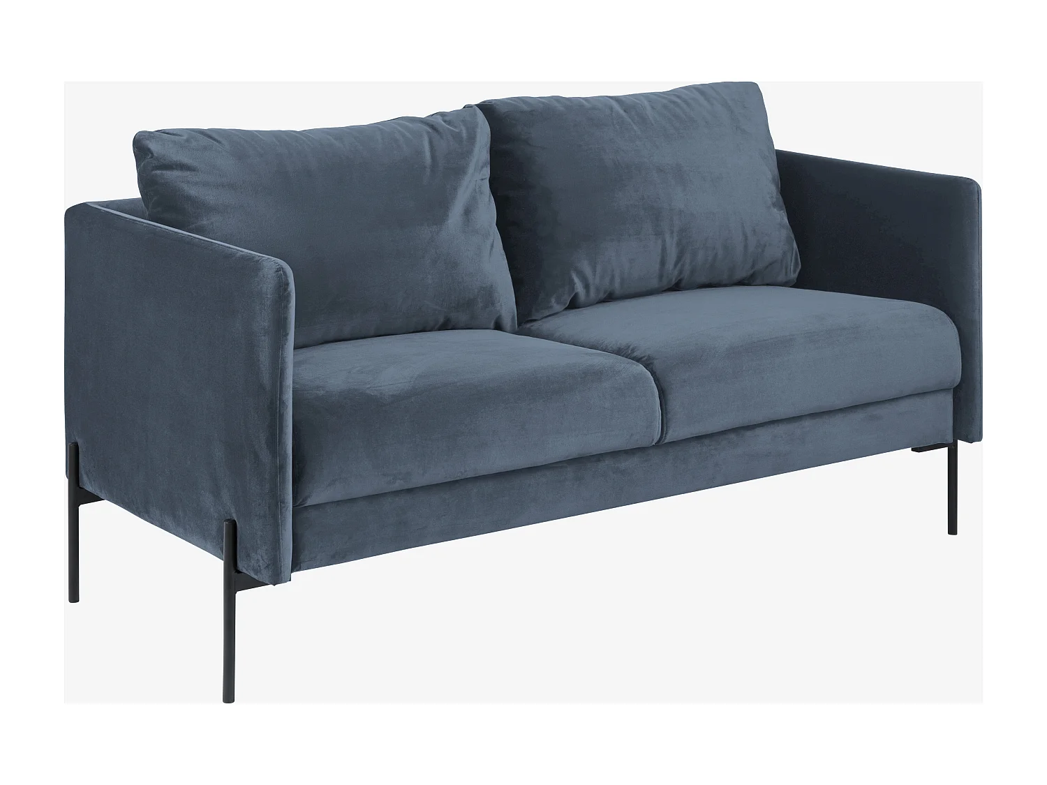 Kingsley Canapé A2 2,5 places avec pieds en métal noir.