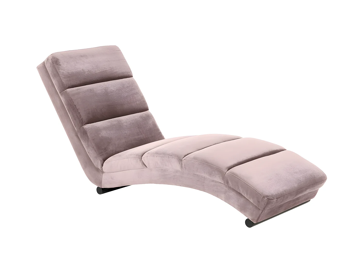 Slinky chaise longue velours rose.