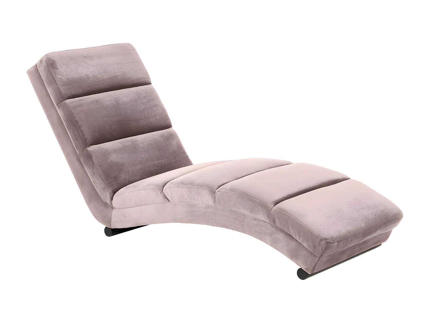 Curve chaise longue velours oudroze.