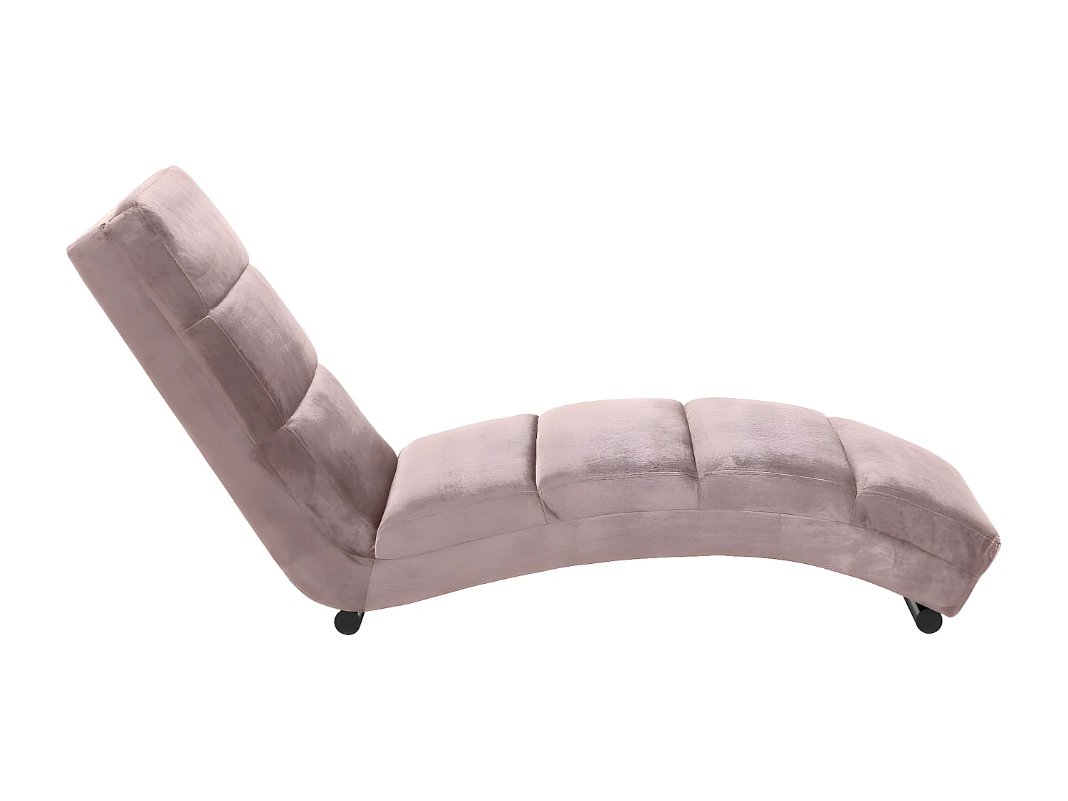 Curve chaise longue velours oudroze.