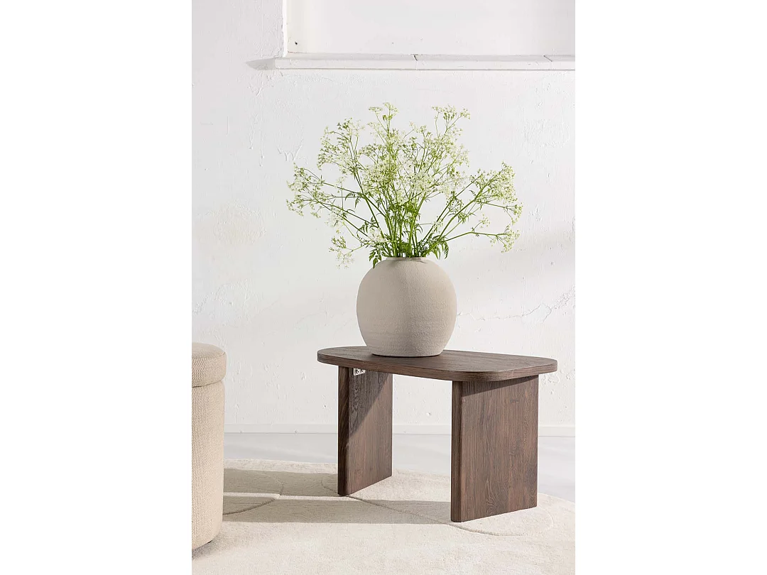Table d'Appoint Design "Gronvik" 70cm Marron