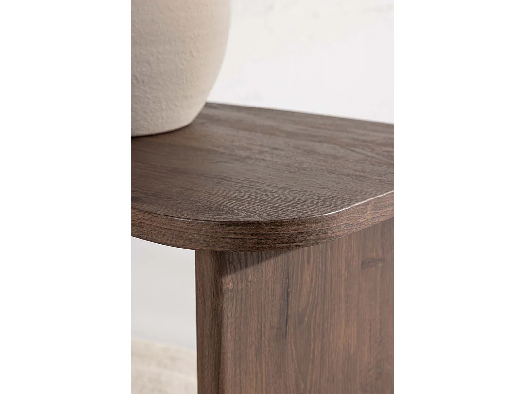 Table d'Appoint Design "Gronvik" 70cm Marron