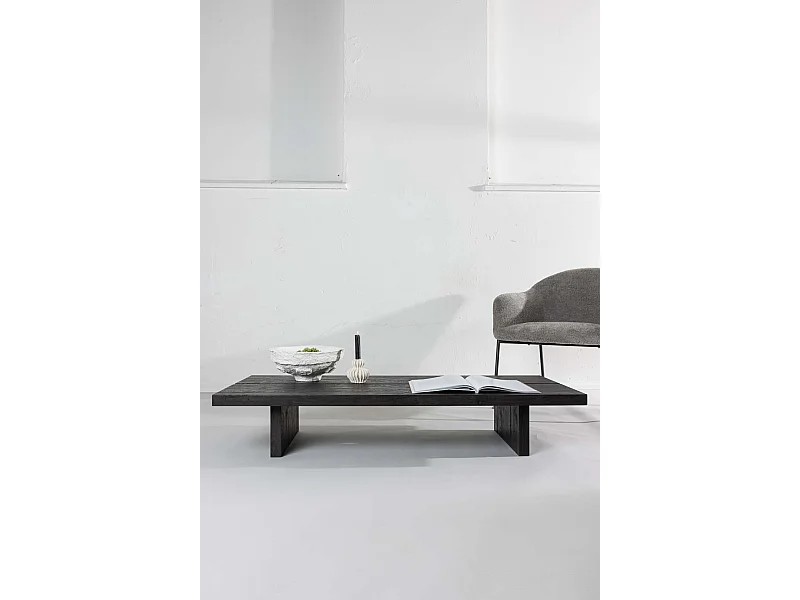 Table Basse "Lancester" 140cm Marron Foncé