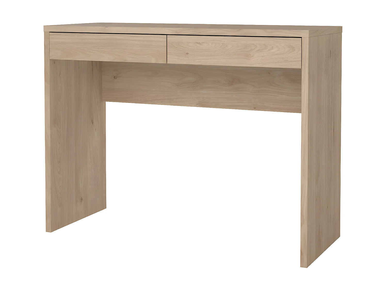 FunctionPlus Schreibtisch mit Regal 2 Schubladen Nussbaum dekor.