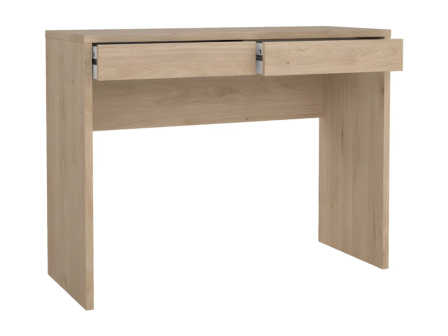 FunctionPlus Schreibtisch mit Regal 2 Schubladen Nussbaum dekor.