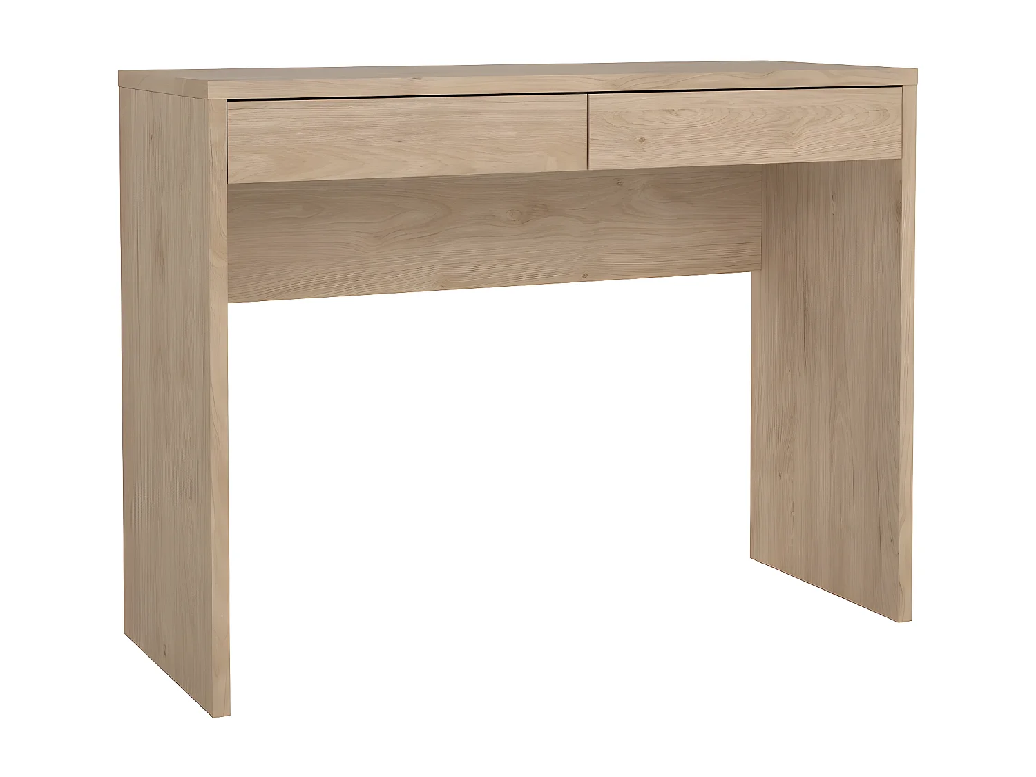 FunctionPlus Schreibtisch mit Regal 2 Schubladen Nussbaum dekor.