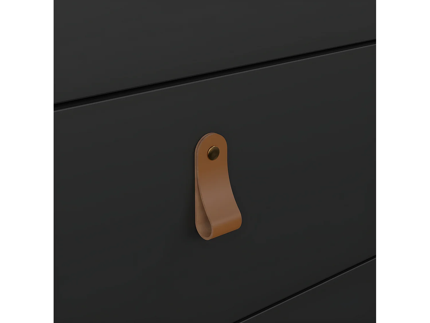 Cassettiera Madrid 5 cassetti nero opaco.