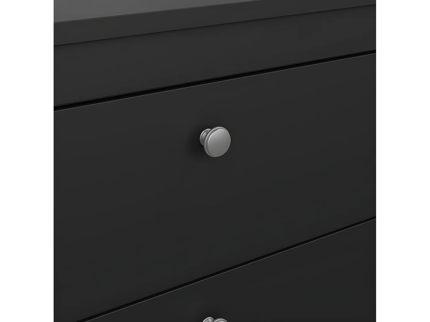 Madrid Kommode 3 Schubladen schwarz matt.