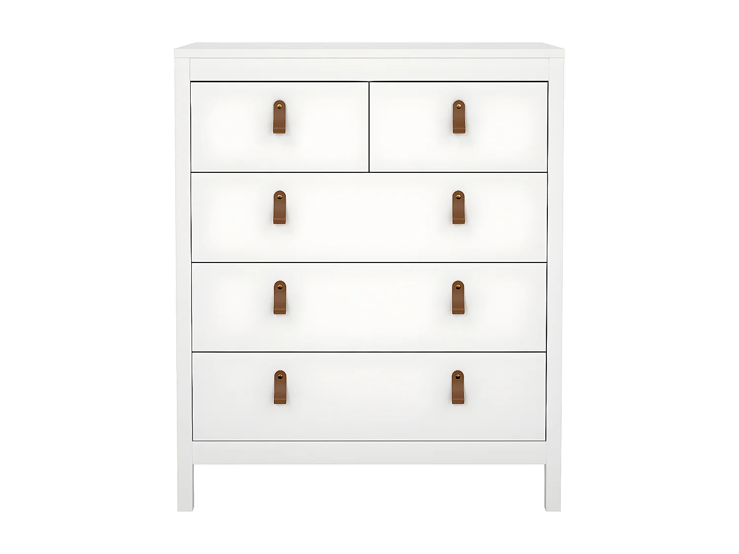 Cassettiera Madrid 5 cassetti bianca.