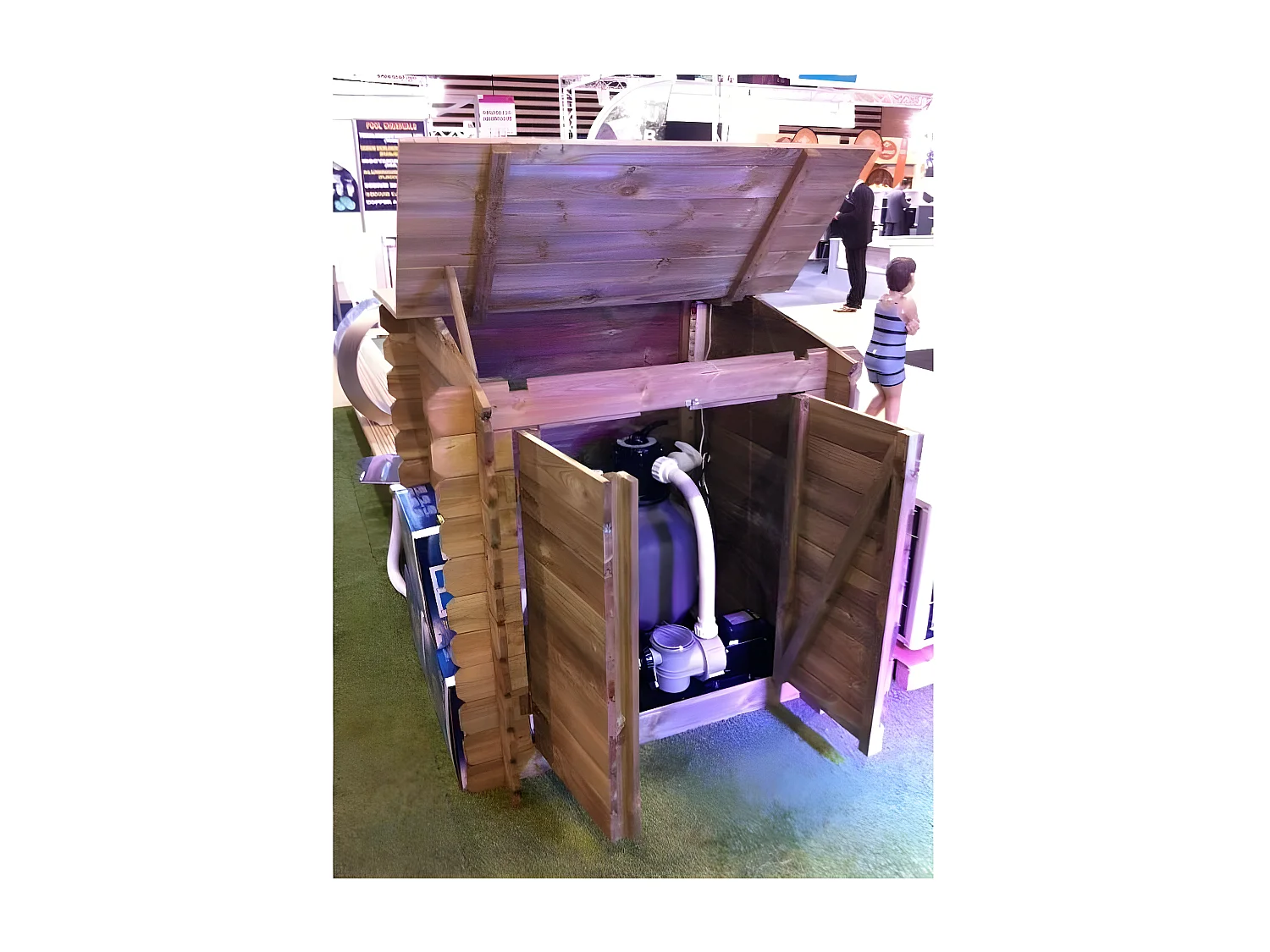 Coffre filtration piscine en bois - Ubbink