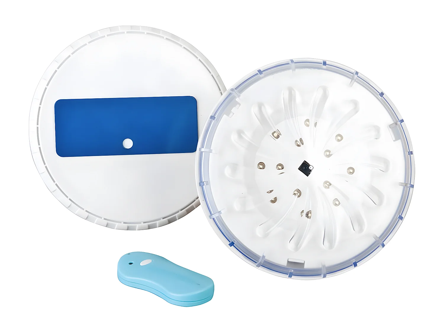 Set di 2 faretti LED bianchi per piscine fuori terra in acciaio - Gré