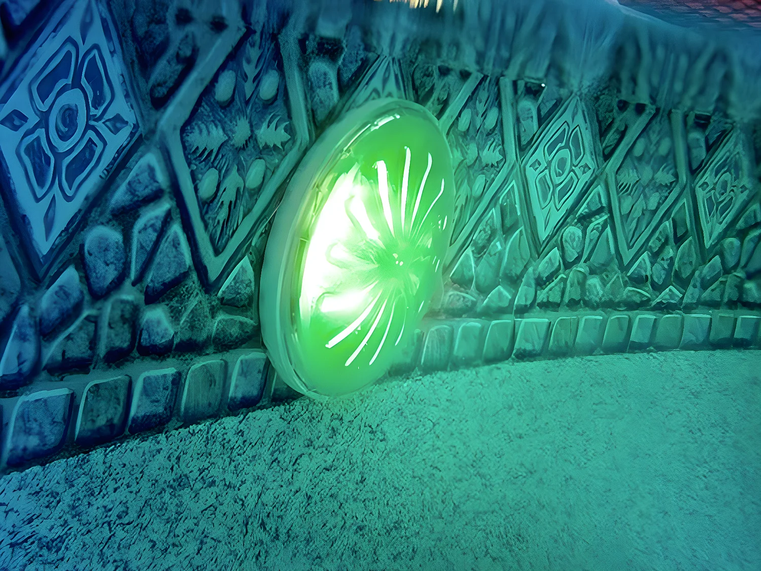 Foco LED de colores para piscina elevada de acero - Gré