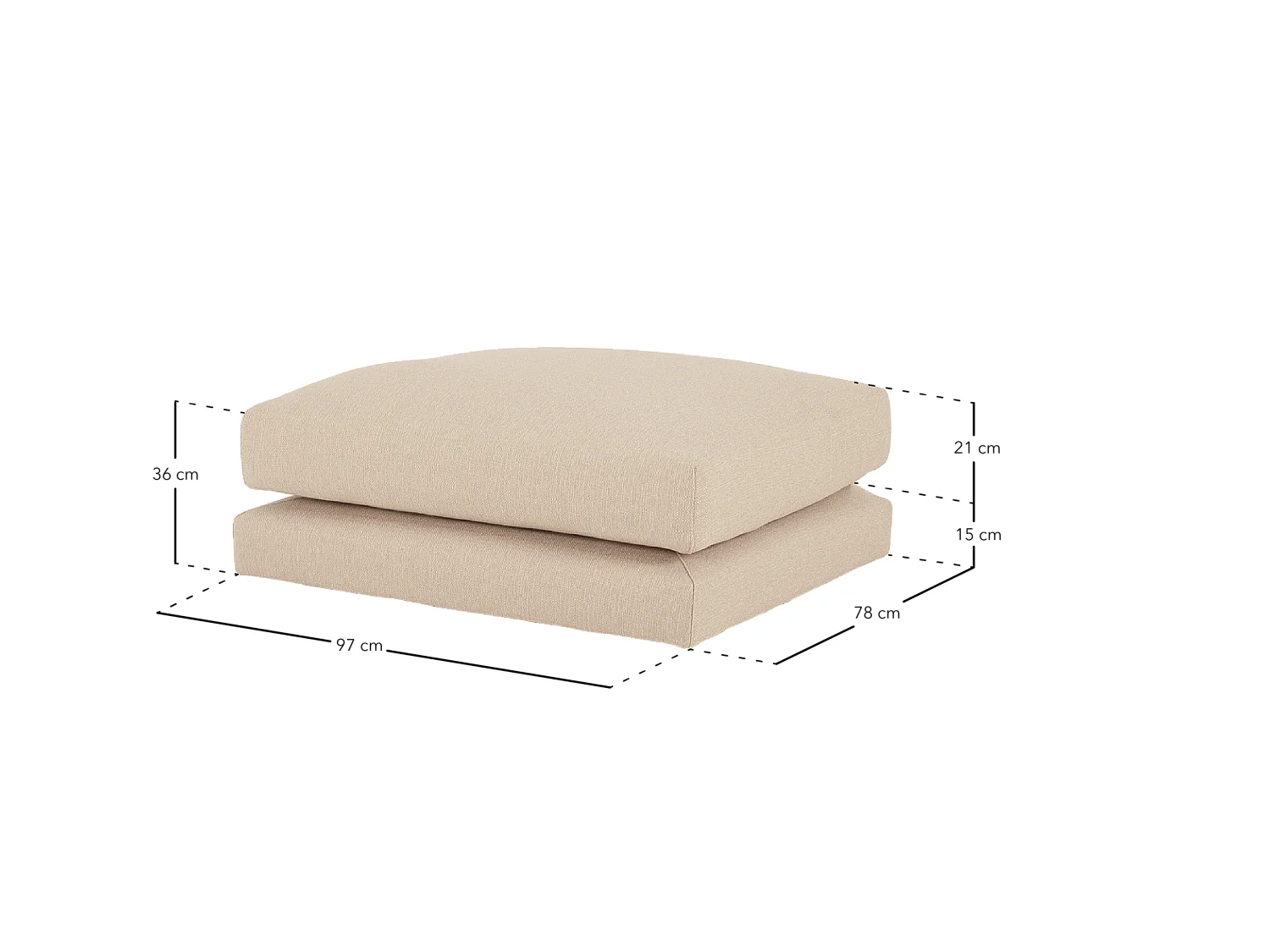 Bouffée gris foncé 97x80cm - LAIA - DECOWOOD